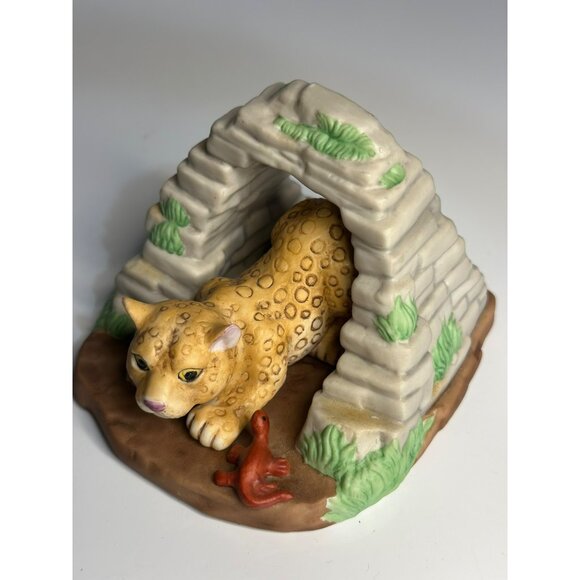VTG 1988 Franklin Mint Safari Surprises 2.5" Leopard Porcelain Figurine Decor - Picture 2 of 8